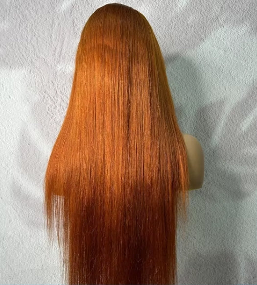 #99J: 13x4 HD lace front straight human hair wig in #99J burgundy, 18-30 inches
