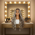 Ash Brown to Blonde Highlighted Wavy Lace Front Wig 13×3 Part