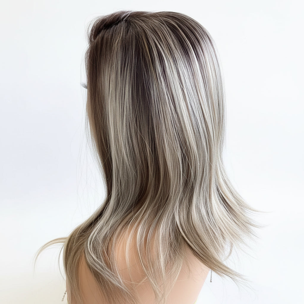 Body Wave Lace Front Wig - Side View, Highlight Blonde HD Lace
