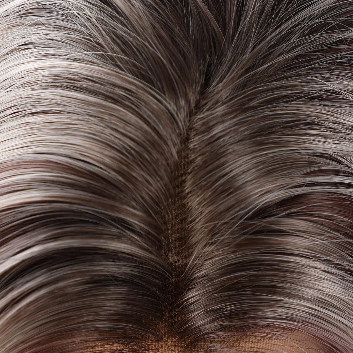 Close-up of 13x3 transparent lace front on platinum pink gradient wig