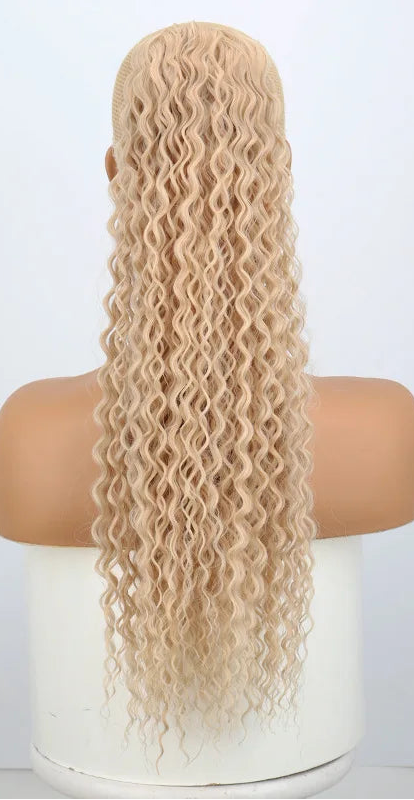 Water Wave Drawstring Ponytail | Synthetic Hair | 10 Colors | 22"