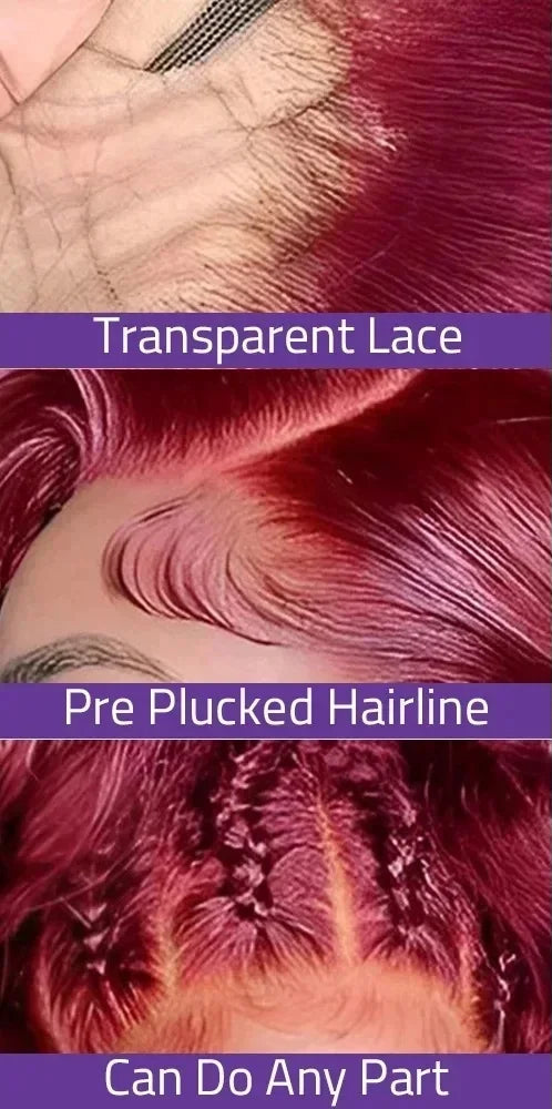 13x4 HD Lace Front Straight Human Hair Wig – 10 Colors, 18–30 Inches