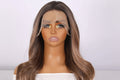 Brown Gradient Long Natural Wave 13x3 Lace Front Wig Front View