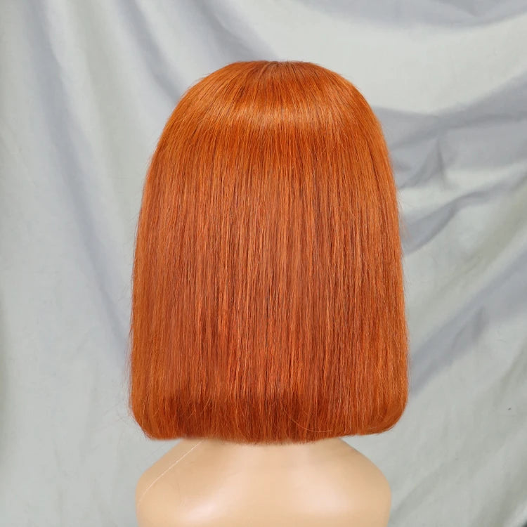 Image 3 — Side view of straight bob lace front wig, ear-to-ear lace, human hair
