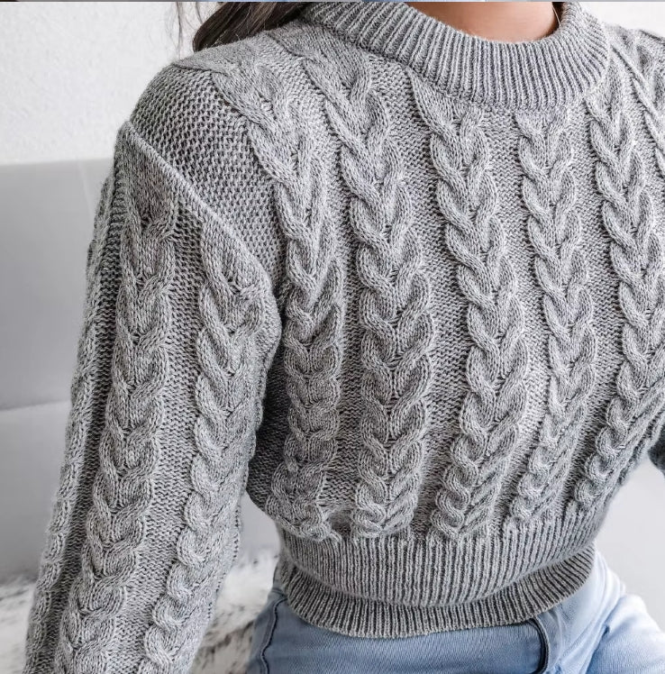 Crew Neck Knit Sweater | Women's Slim Pullover