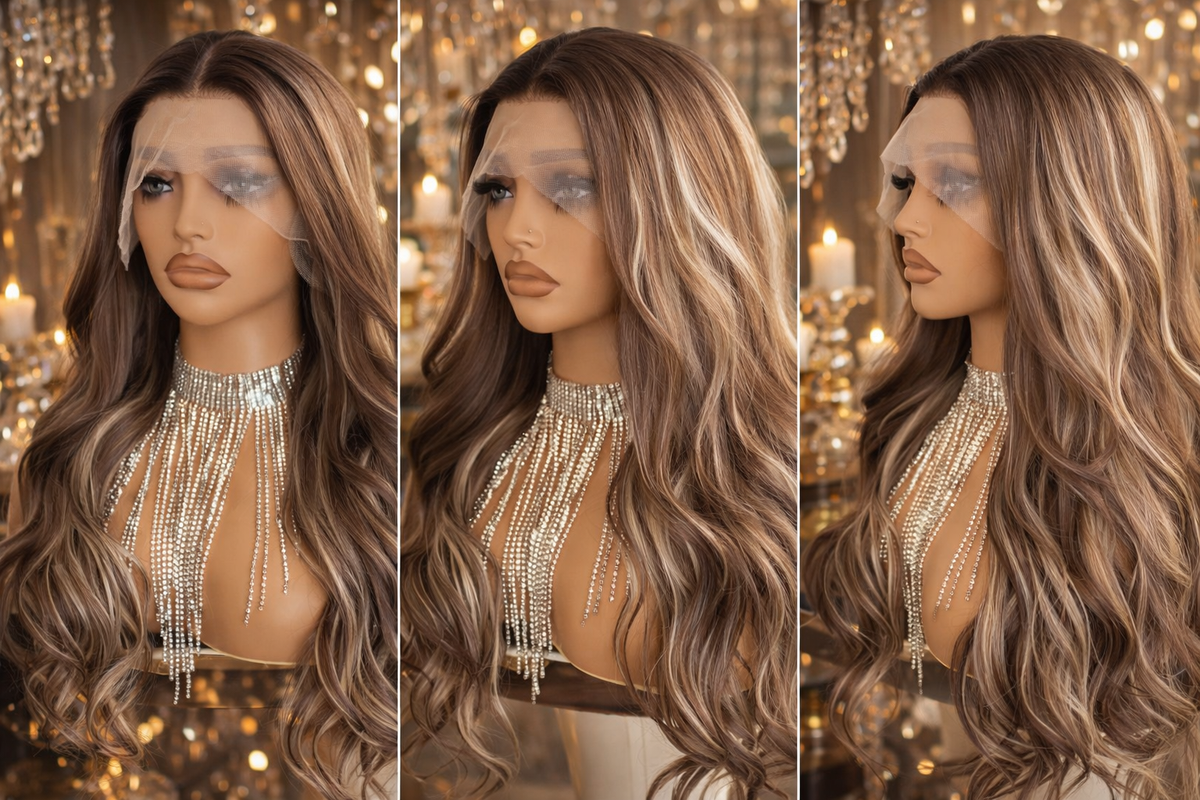 Body Wave Lace Front 13x4 Wig Synthetic HD Lace Heat Resistant Natural Hairline
