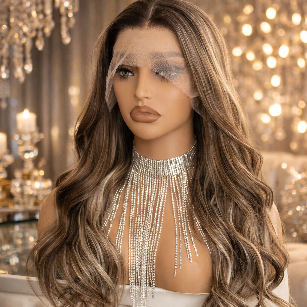 Body Wave Lace Front 13x4 Wig Synthetic HD Lace Heat Resistant Natural Hairline