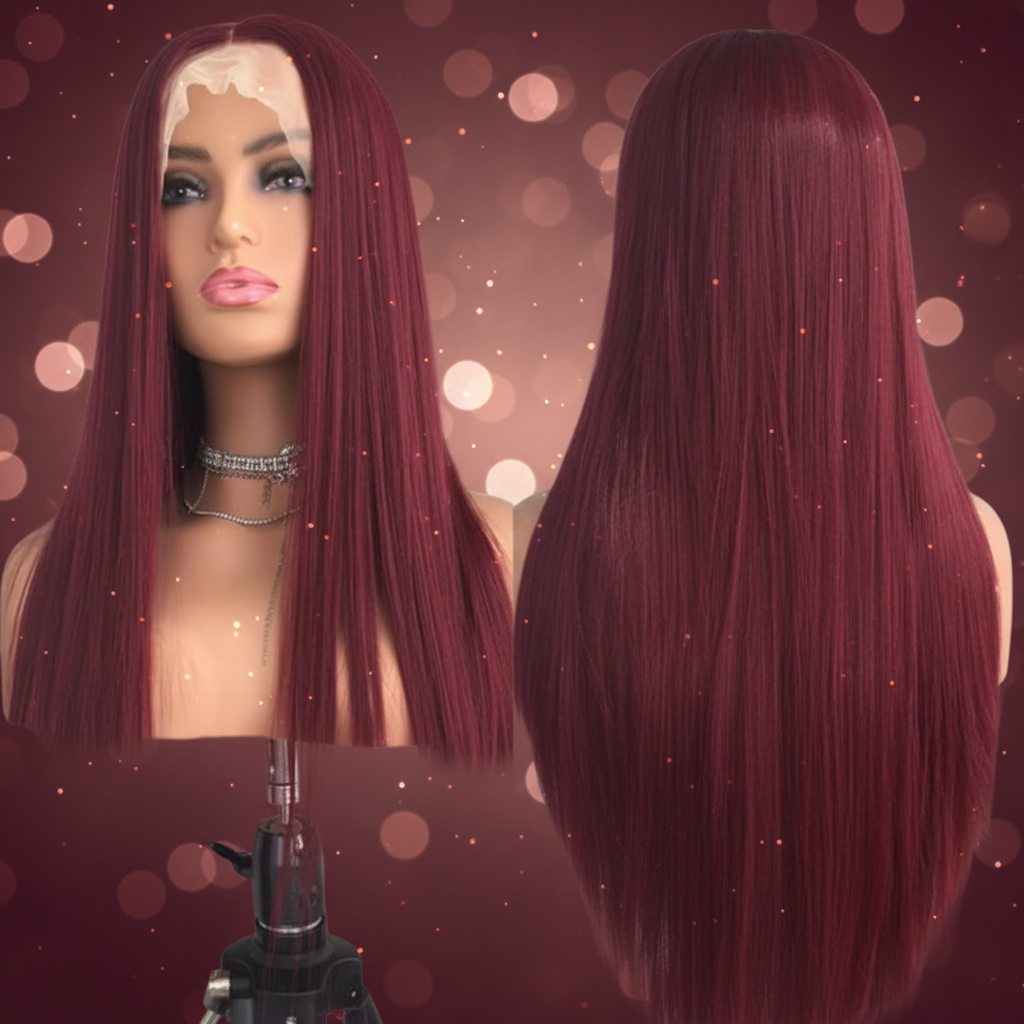 Red Lace Front Wig - Front & Back Glam